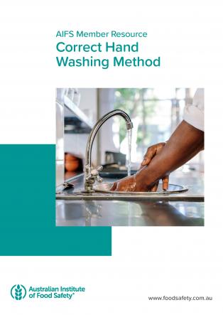 AIFS Correct Hand Washing Method Poster